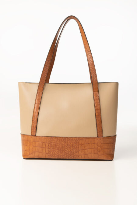 Beige Mustard Tote Bag